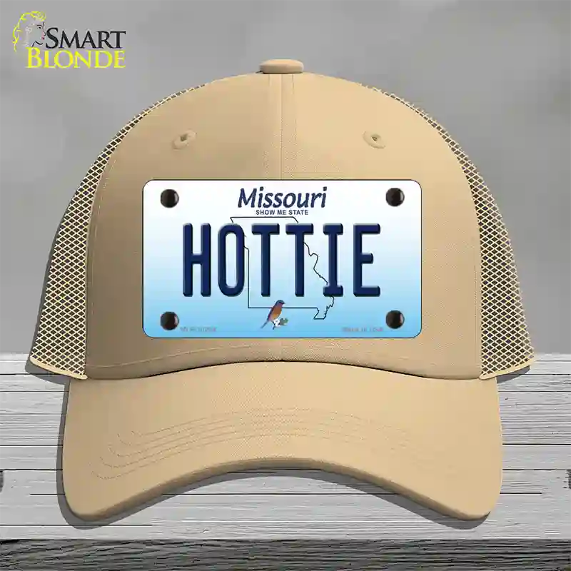 Hottie Missouri Novelty License Plate Hat Mesh / Khaki