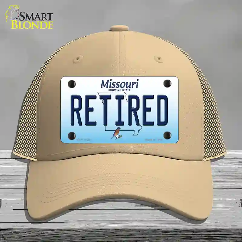 Retired Missouri Novelty License Plate Hat Mesh / Khaki