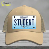 Student Missouri Novelty License Plate Hat Mesh / Khaki