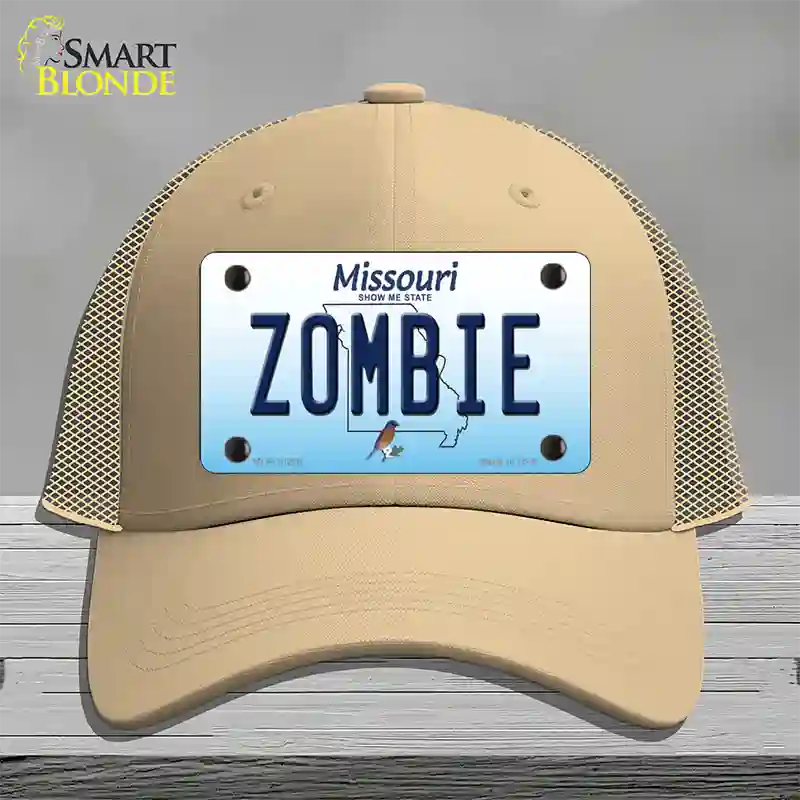 Zombie Missouri Novelty License Plate Hat Mesh / Khaki