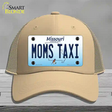 Moms Taxi Missouri Novelty License Plate Hat Mesh / Khaki