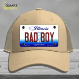 Bad Boy Illinois Novelty License Plate Hat Mesh / Khaki