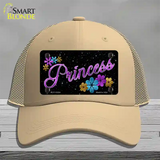 Princess Glitter Novelty License Plate Hat Mesh / Khaki