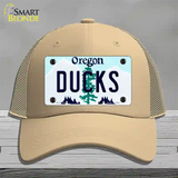 Ducks Oregon Novelty License Plate Hat Mesh / Khaki