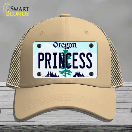 Princess Oregon Novelty License Plate Hat Mesh / Khaki