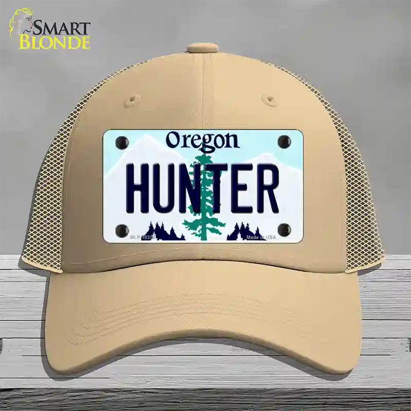 Hunter Oregon Novelty License Plate Hat Mesh / Khaki