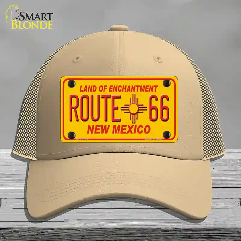 Route 66 New Mexico Novelty License Plate Hat Mesh / Khaki