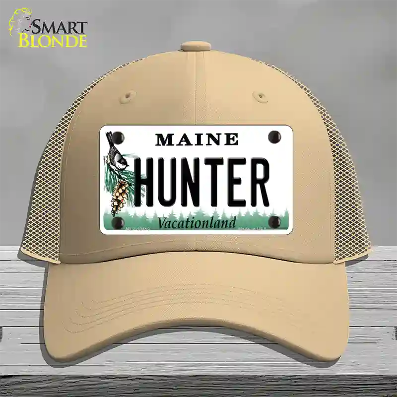 Hunter Maine Novelty License Plate Hat Mesh / Khaki