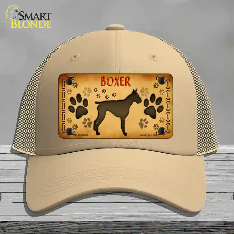 Boxer Novelty License Plate Hat Mesh / Khaki