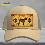 Boxer Novelty License Plate Hat Mesh / Khaki