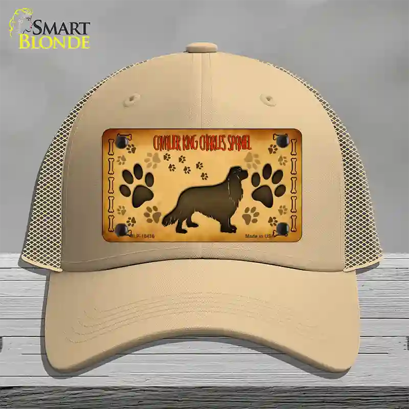 Cavalier King Charles Spaniel Novelty License Plate Hat Mesh / Khaki