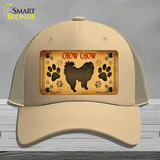 Chow Chow Novelty License Plate Hat Mesh / Khaki