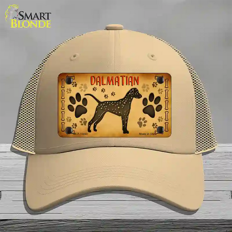 Dalmatian Novelty License Plate Hat Mesh / Khaki