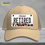 Retired Maryland Novelty License Plate Hat Mesh / Khaki