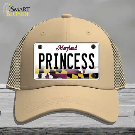 Princess Maryland Novelty License Plate Hat Mesh / Khaki