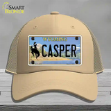 Casper Wyoming Novelty License Plate Hat Mesh / Khaki