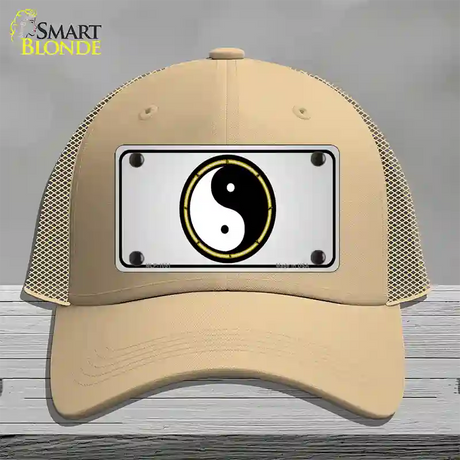 Yin And Yang Novelty License Plate Hat Mesh / Khaki