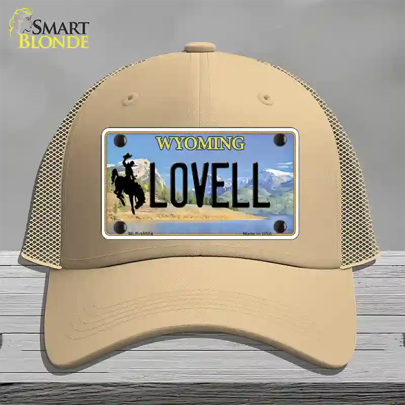 Lovell Wyoming Novelty License Plate Hat Mesh / Khaki