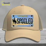 Spoiled Wyoming Novelty License Plate Hat Mesh / Khaki