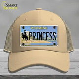 Princess Wyoming Novelty License Plate Hat Mesh / Khaki