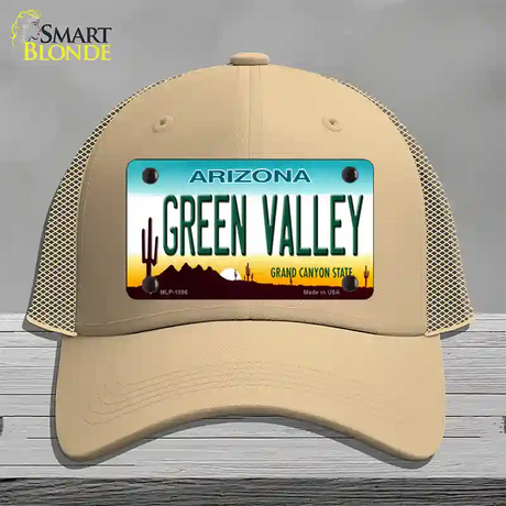 Green Valley Arizona Novelty License Plate Hat Mesh / Khaki