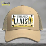 La Vista Nebraska Novelty License Plate Hat Mesh / Khaki