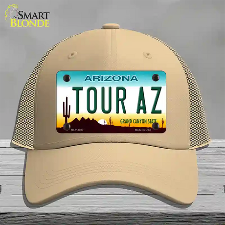 Tour Az Novelty License Plate Hat Mesh / Khaki