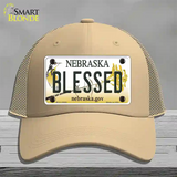 Blessed Nebraska Novelty License Plate Hat Mesh / Khaki