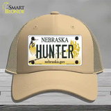 Hunter Nebraska Novelty License Plate Hat Mesh / Khaki