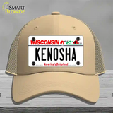 Kenosha Wisconsin Novelty License Plate Hat Mesh / Khaki