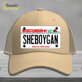 Sheboygan Wisconsin Novelty License Plate Hat Mesh / Khaki