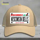 Wisconsin Dells Wisconsin Novelty License Plate Hat Mesh / Khaki