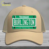 Burlington Vermont Novelty License Plate Hat Mesh / Khaki