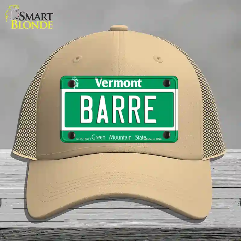 Barre Vermont Novelty License Plate Hat Mesh / Khaki