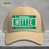 Hottie Vermont Novelty License Plate Hat Mesh / Khaki