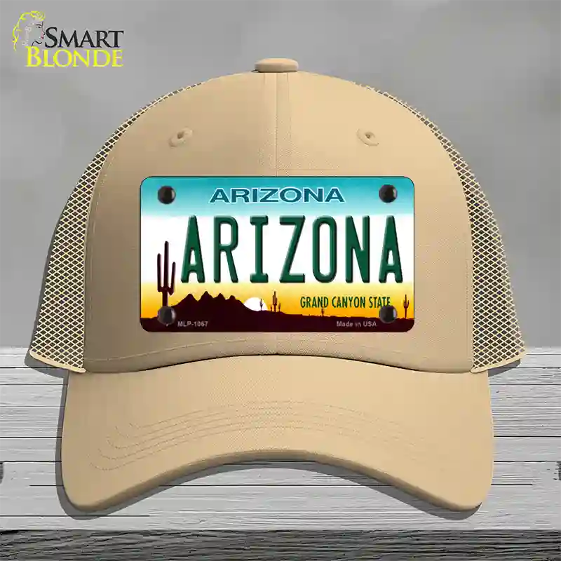 Arizona Novelty License Plate Hat Mesh / Khaki