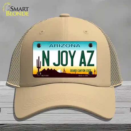 N Joy Arizona Novelty License Plate Hat Mesh / Khaki