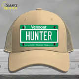 Hunter Vermont Novelty License Plate Hat Mesh / Khaki