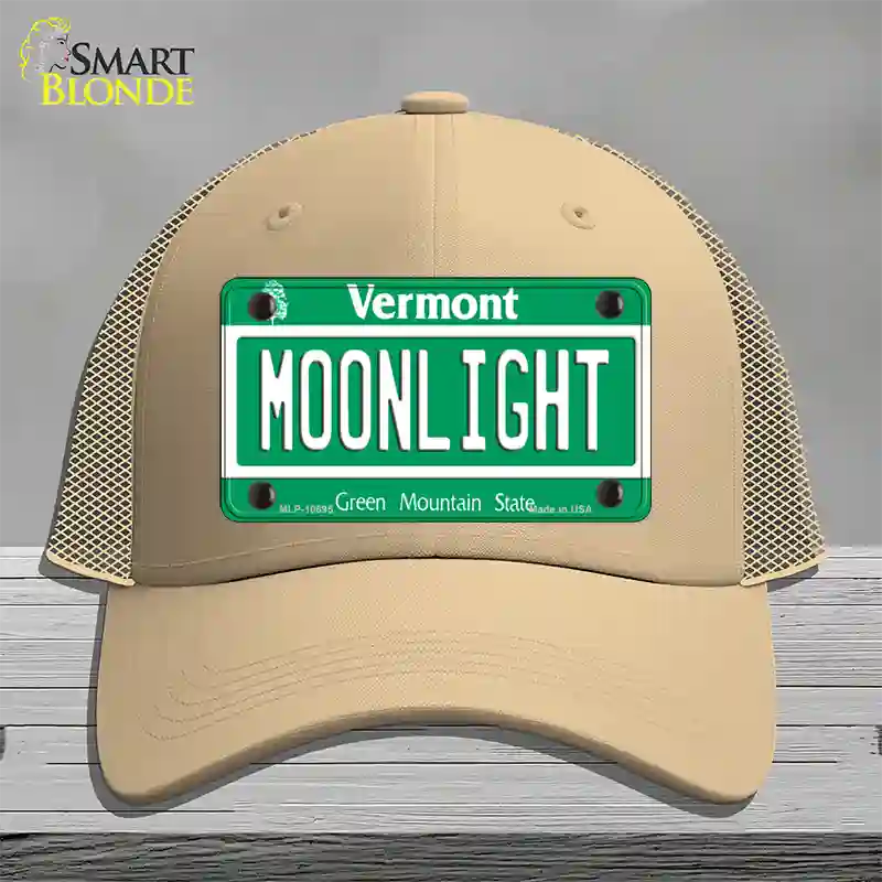 Moonlight Vermont Novelty License Plate Hat Mesh / Khaki