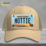 Hottie North Dakota Novelty License Plate Hat Mesh / Khaki