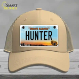 Hunter North Dakota Novelty License Plate Hat Mesh / Khaki