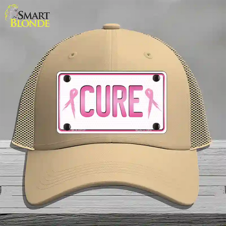 Cure Novelty License Plate Hat Sign Mesh / Khaki