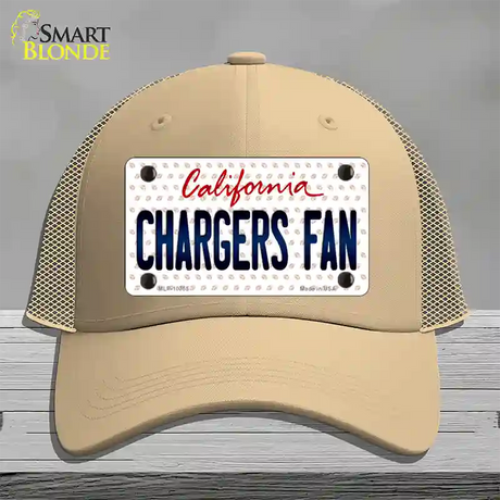 Chargers Fan California Novelty License Plate Hat Mesh / Khaki