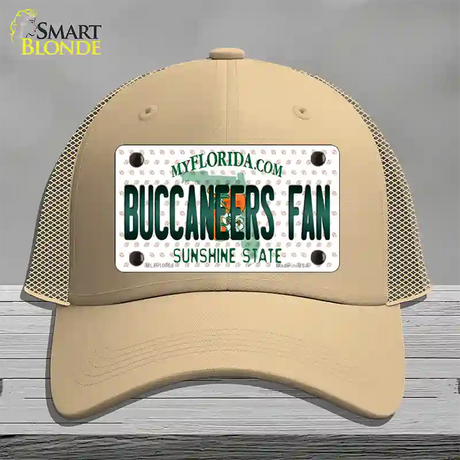 Buccaneers Fan Florida Novelty License Plate Hat Mesh / Khaki