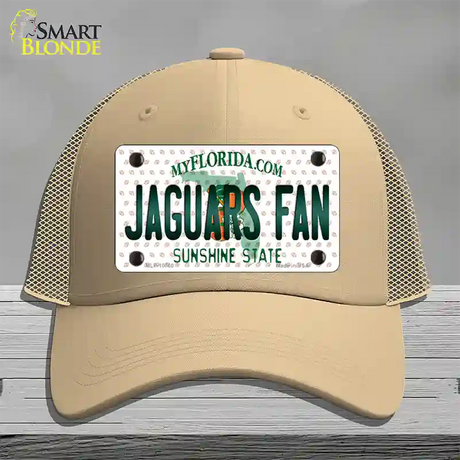 Jaguars Fan Florida Novelty License Plate Hat Mesh / Khaki