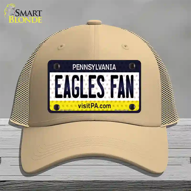 Eagles Fan Pennsylvania Novelty License Plate Hat Mesh / Khaki