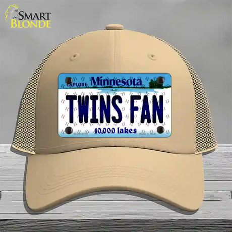 Twins Fan Minnesota Novelty License Plate Hat Mesh / Khaki