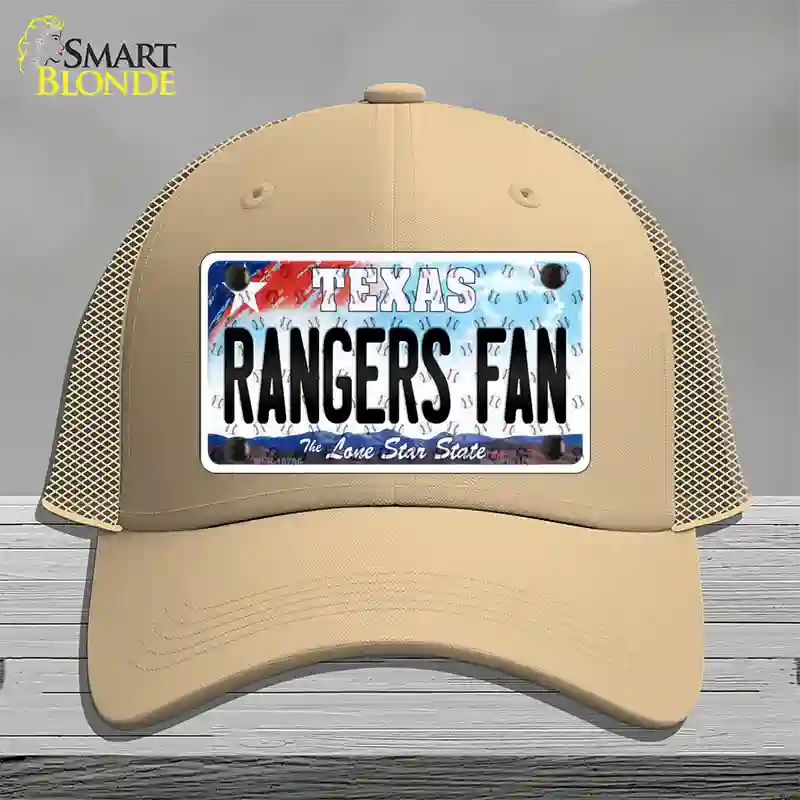 Rangers Fan Texas Novelty License Plate Hat Mesh / Khaki