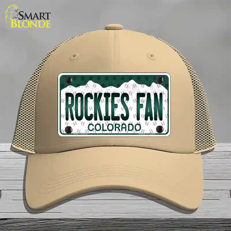 Rockies Fan Colorado Novelty License Plate Hat Mesh / Khaki