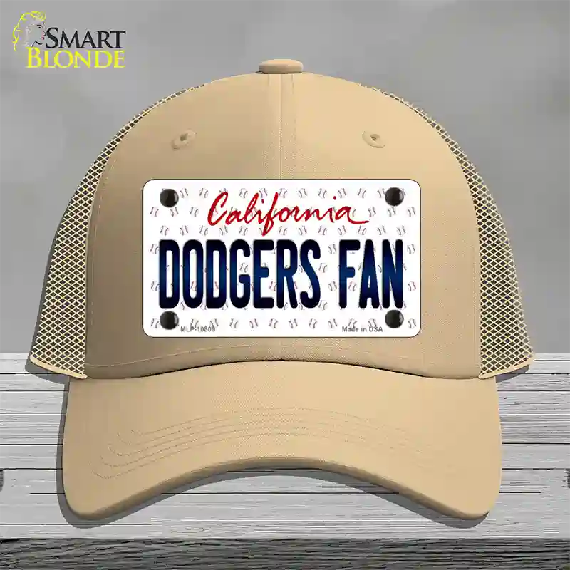 Dodgers Fan California Novelty License Plate Hat Mesh / Khaki